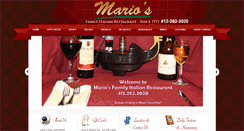 Desktop Screenshot of mariosfamilyrestaurant.com